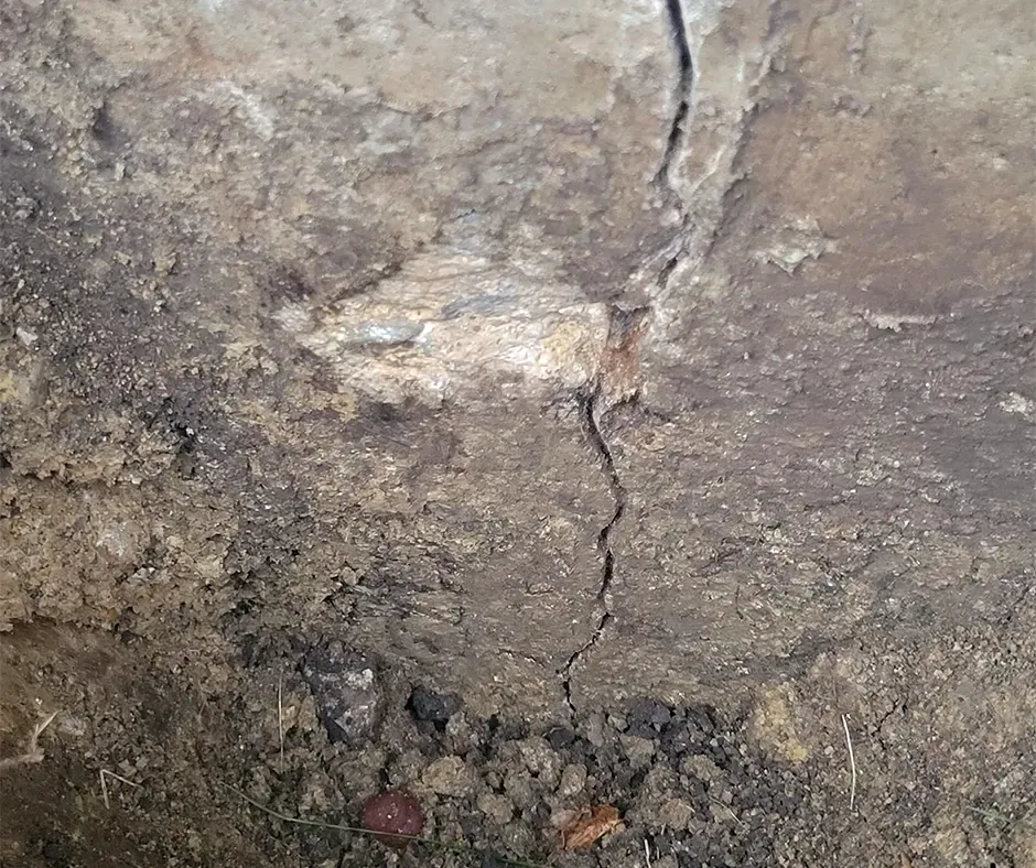 Basement Crack Repair Progress in Boston, MA Basement Crack Repair Progress in Boston, MA