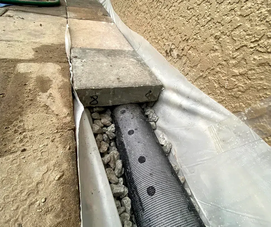 Drainage Setup for French Drain Installation in Boston, MA