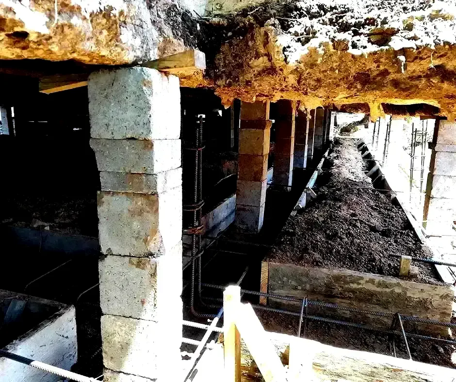 Interior view of Foundation Repair Boston, MA